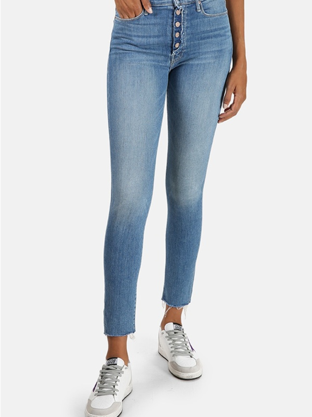 Mother Denim The Fly Cut Stunner Ankle Fray Hem Exposed Button Fly Size 26